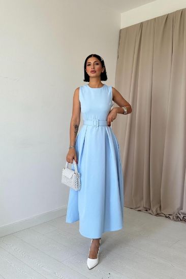 Bebe Mavi Halter Yaka Kloş Elbise resmi